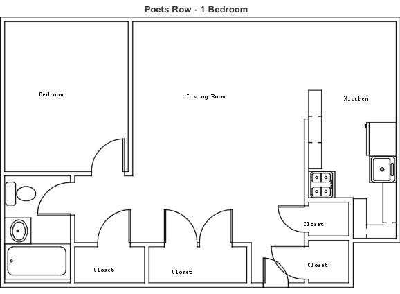 Poets Row Apartments Floor Plan