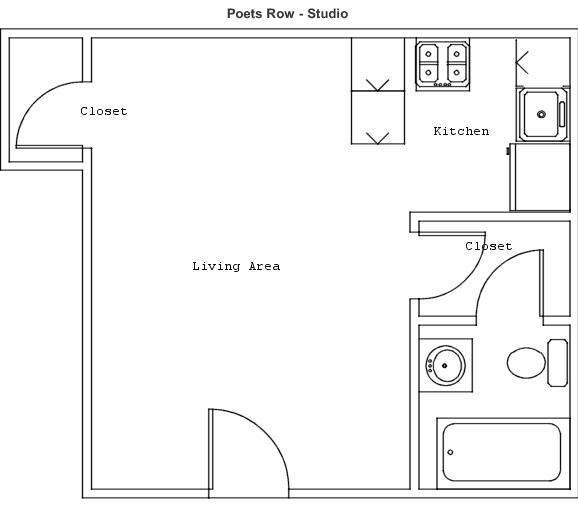 Poets Row Apartments Floor Plan