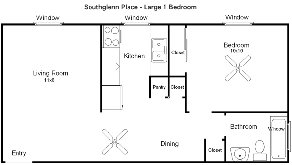 SouthGlenn Place Apartments Floor Plan