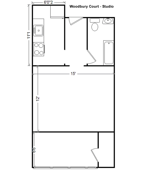Woodbury Court Studio Floorplan