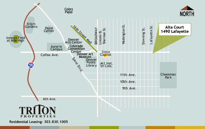 Alta Court Denver Street Map