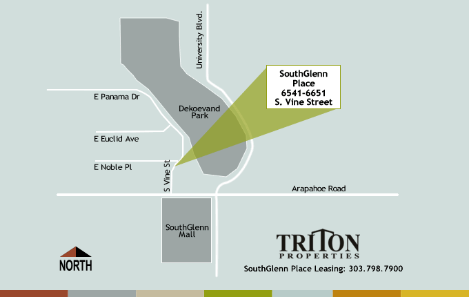 SouthGlenn Place Street Map