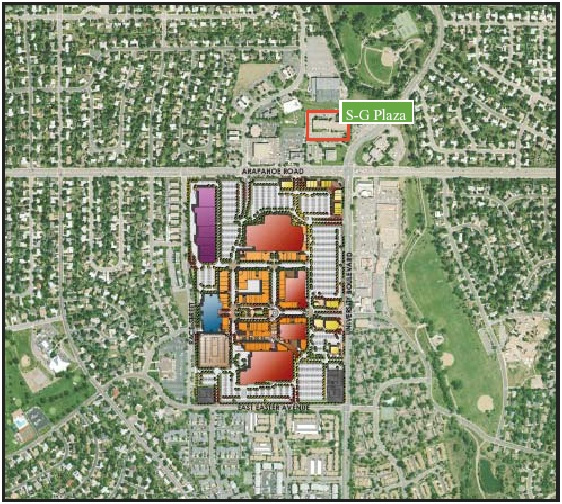 SouthGlenn Plaza and The Streets of SouthGlenn Area Map