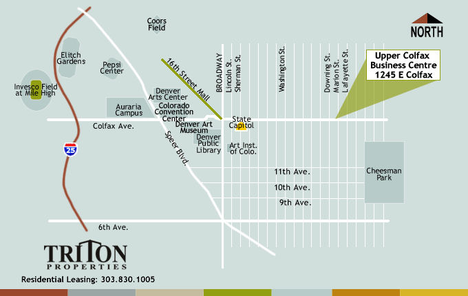 Upper Colfax Business Centre Denver Street Map